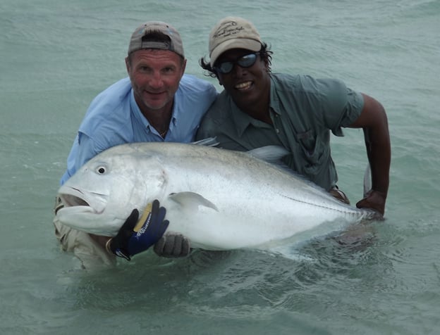 Happy Angler with his GT Sri Lanka Fishing Report