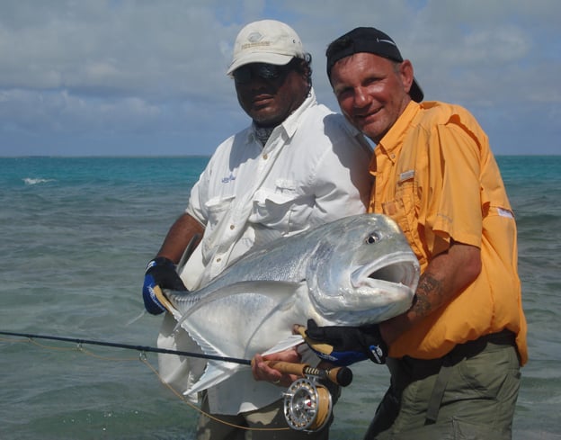 A large shark on the beach