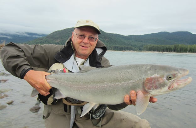 Fly fishing for Steelhead in bristish Columbia with fly fishing Anging Direct Holidays