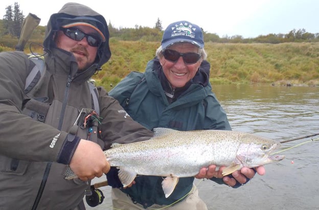 no see um lodge cracking rainbow trout fly fishing