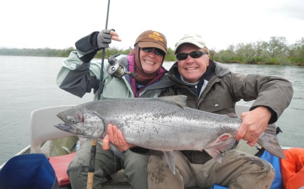 Mission Lodge Fishing Report big king salmon from mission lodge alaska