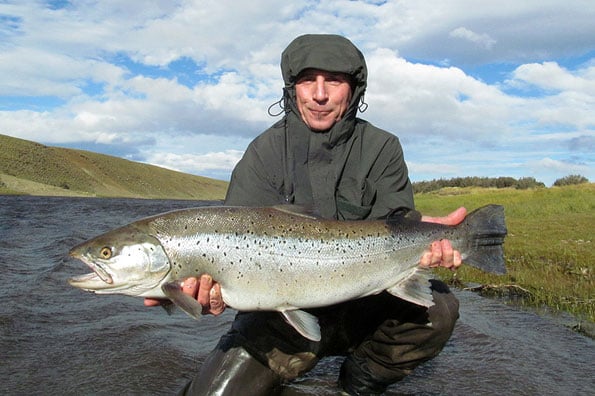 The best sea trout in the whole of argentina as this fish the customer is holding proves