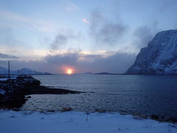 Sunset over Soroya last day Norway Fishing Report