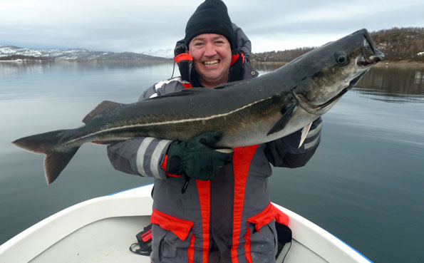 He is so happy with this Coalfish Norway fishing report