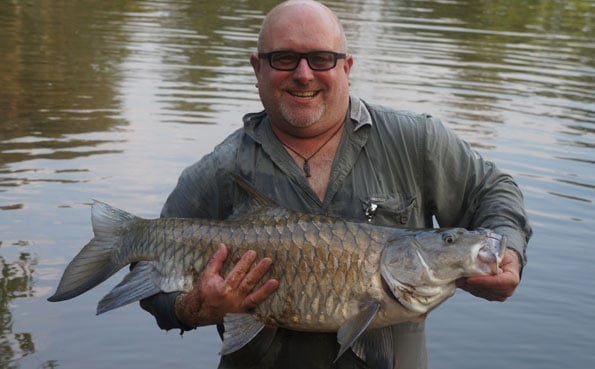a stunning 20LB Mahseer from Cauvery India Fishing Report