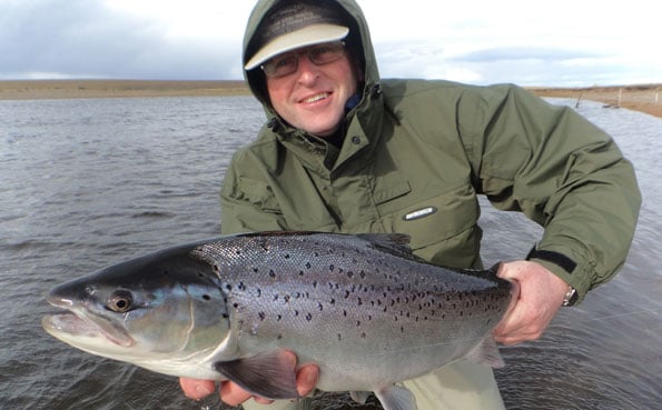 tony holding another cracking sea trout from argentina