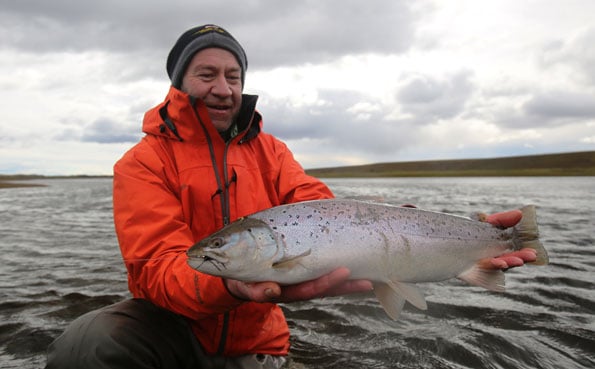 kevin holding up another fresh sea trout