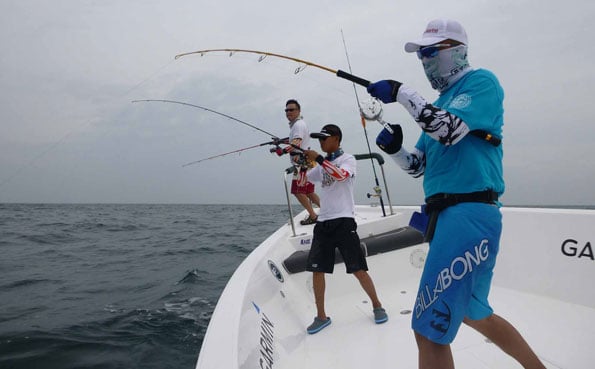 Double hook up with GT's Sri Lanka Fishing Report
