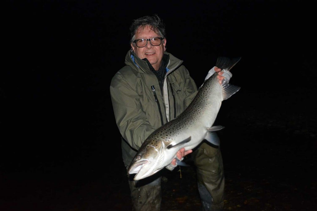 big sea trout caught at night in our argentina operations