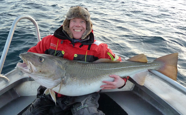 Mathew with another huge Cod Fishing report Norway