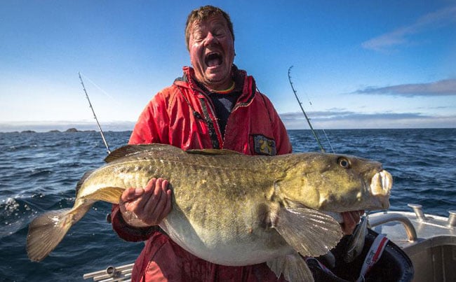 A very happy Cod Angler Fishing Report Norway