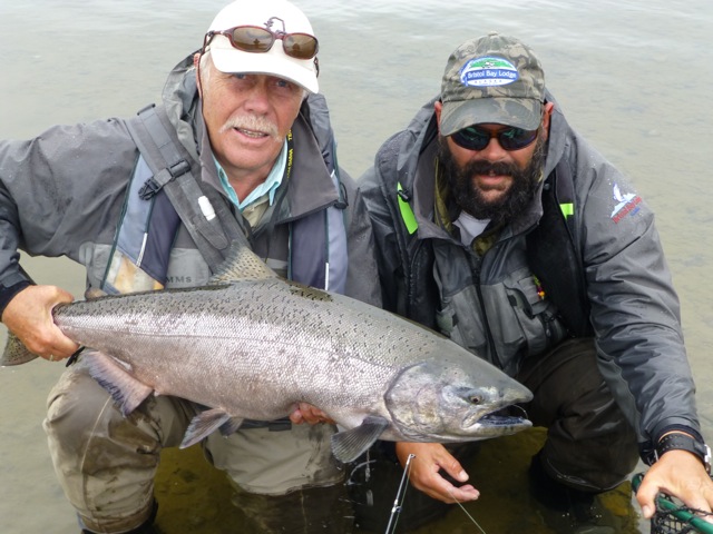 Phil Barker with King Salmon Alaska