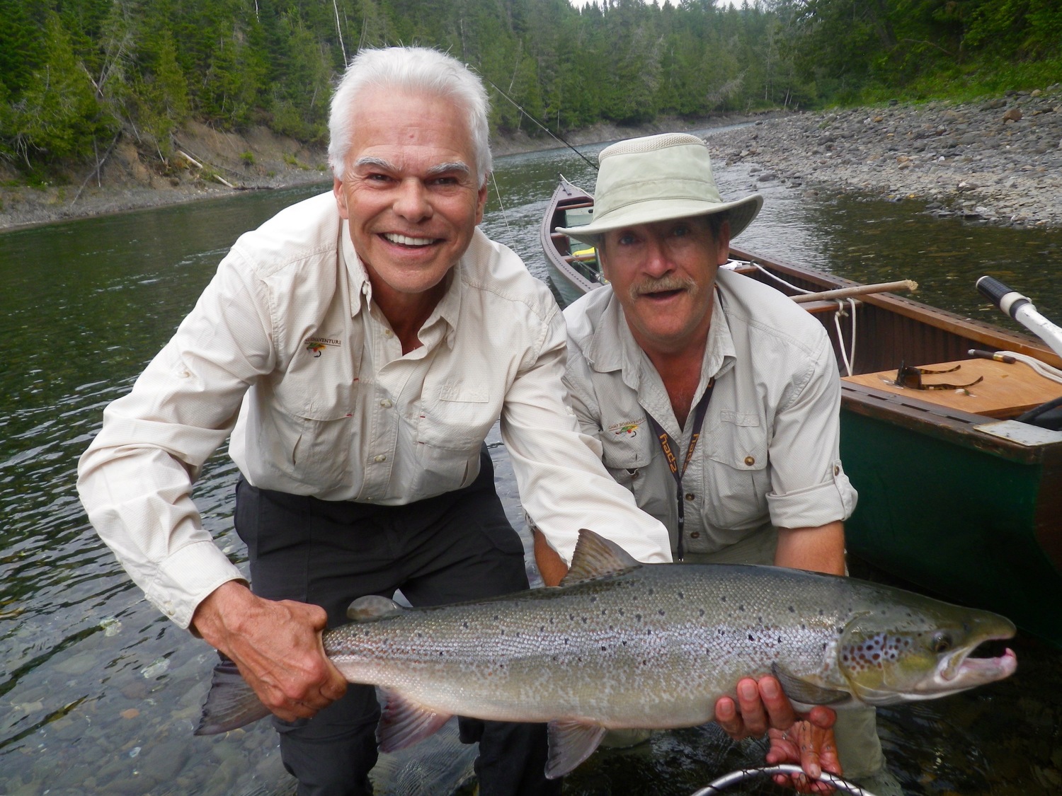 Happy customers + happy guides Atlantic Salmon fishing Canada