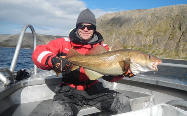 Just a little Cod for our Fishing Report Norway but its a start