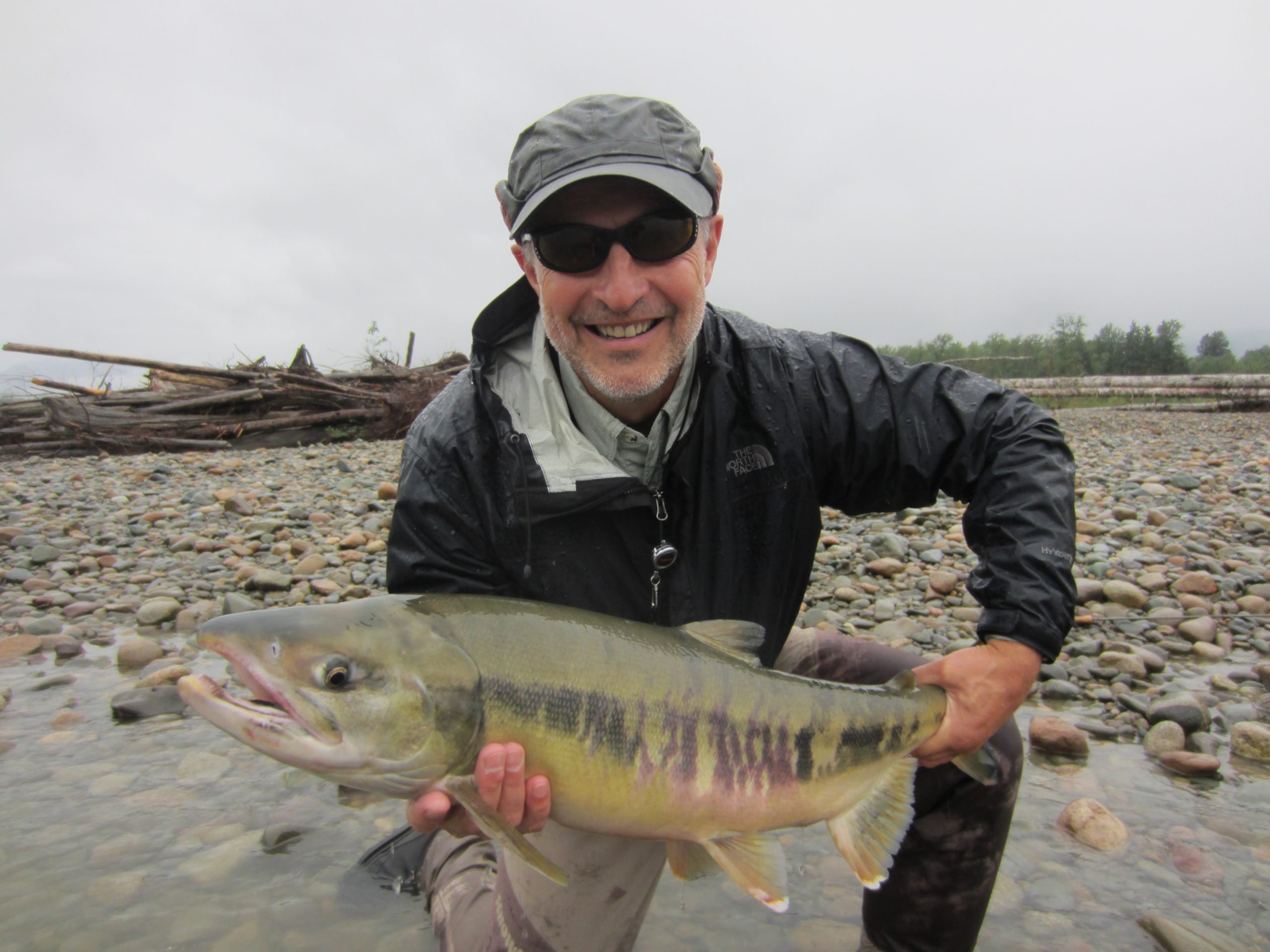 John looking very happy with another big Chum Salmon.