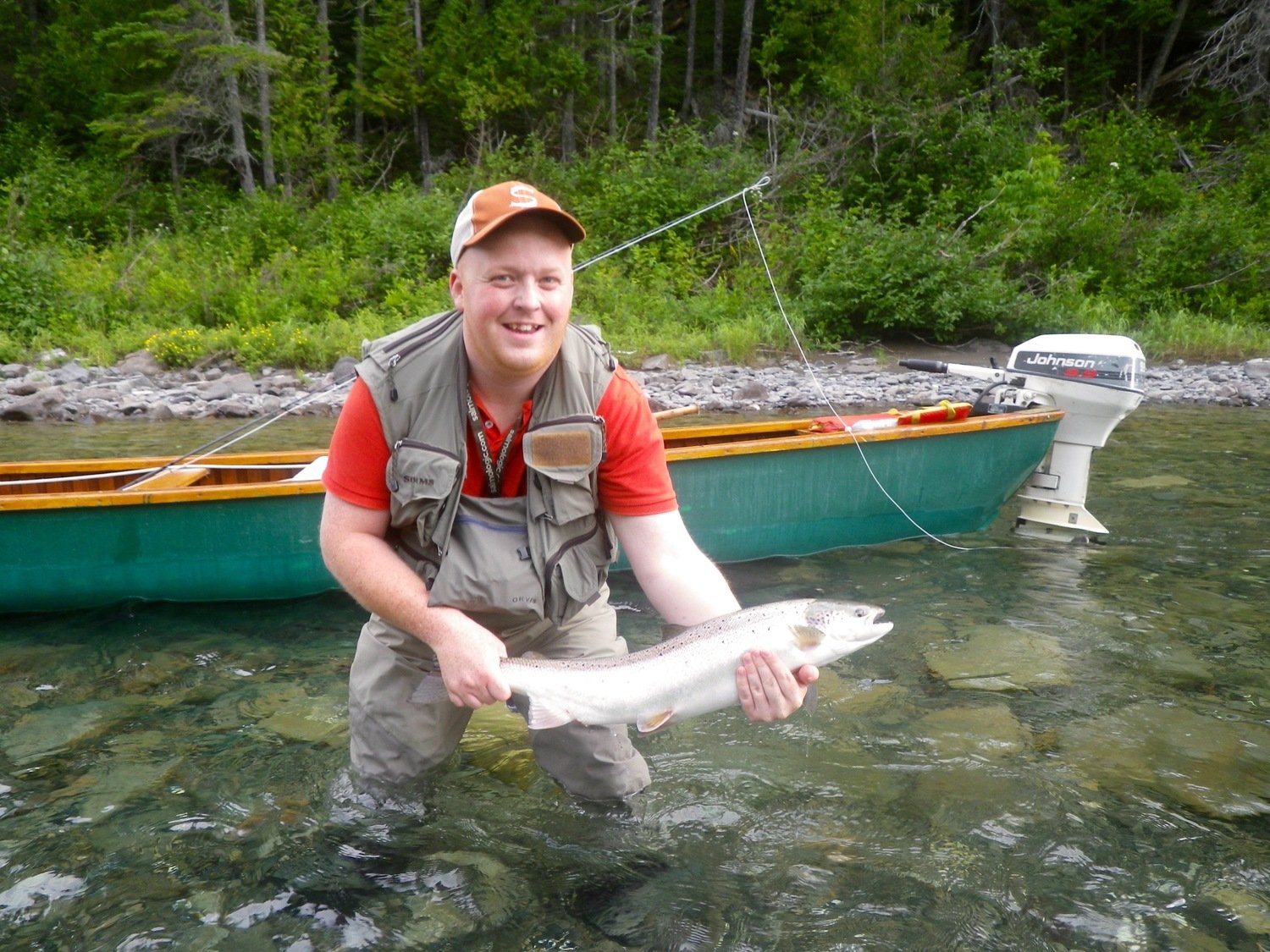 Paul again with a nice fresh Salmon from Camp Bonaventure Fishing Report