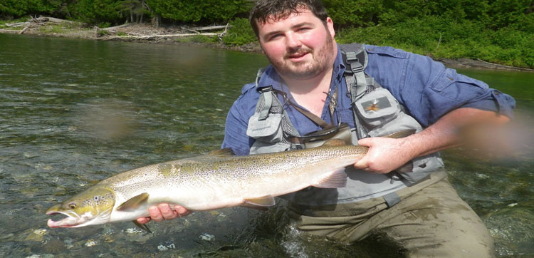 Salmon fishing at our famous camp Bonaventure Lodge Canada