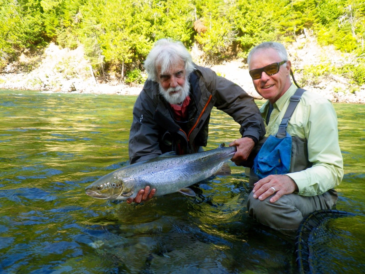 Perry is no stranger to Atlantic Salmon fly fishing and it didn't take Perry too long to get the job done!