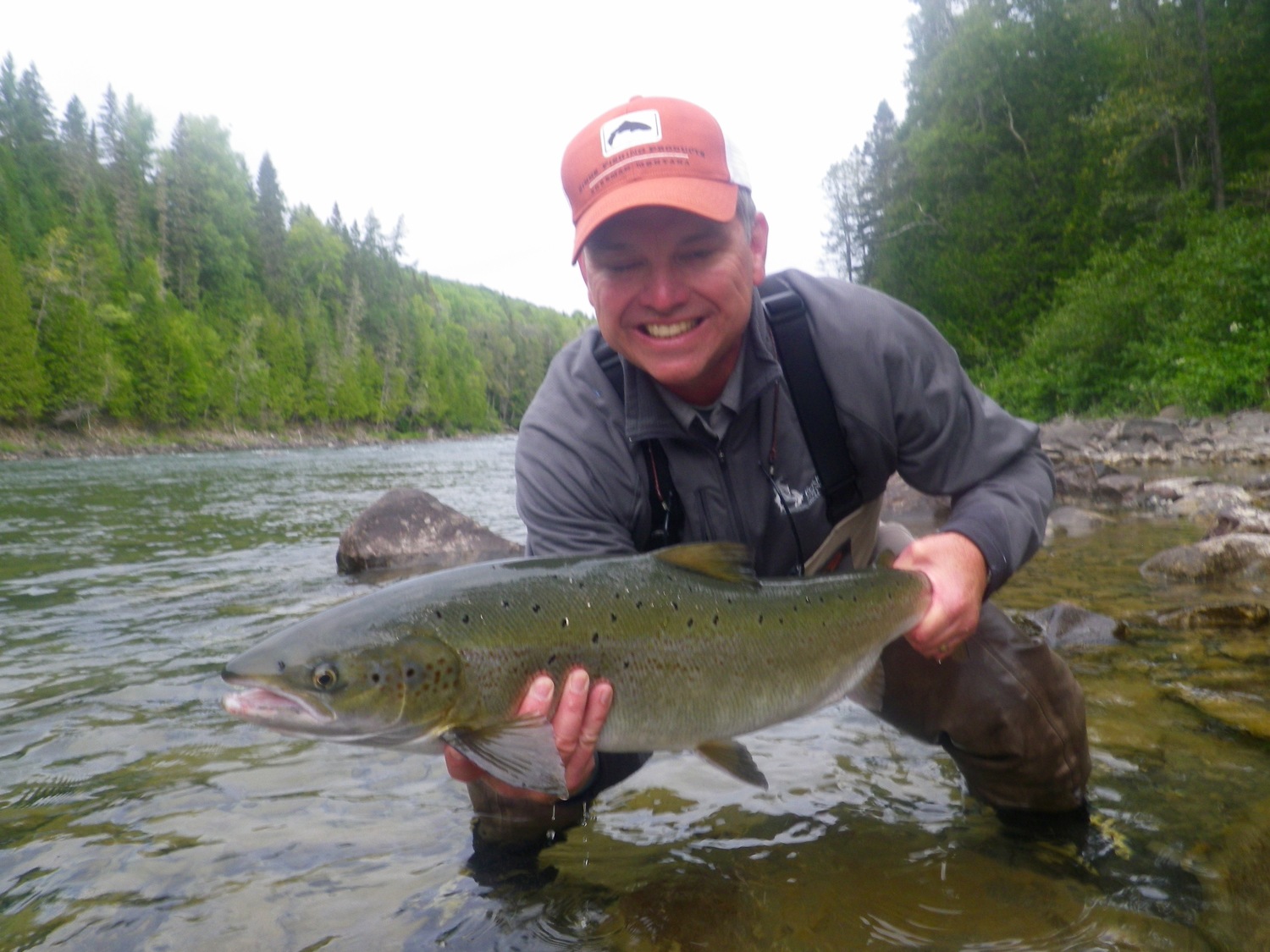 Another very very happy customer just look at that smile as he holds his Atlantic Salmon