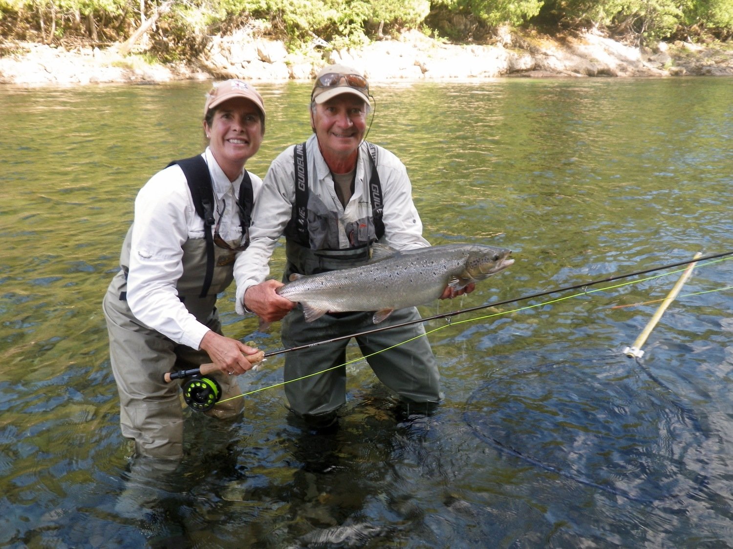 Salmon Lodge Fishing Report and the ladies always do Atlantic Salmon fishing with style. we love seeing the increase in female anglers. Many more are welcome.