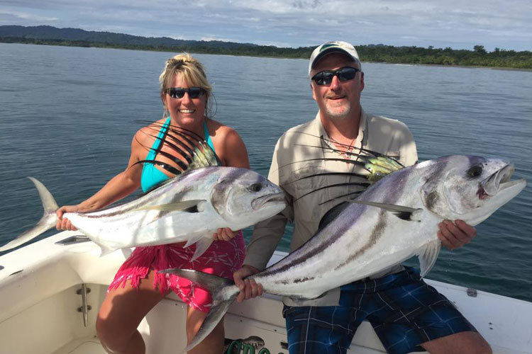 Husband and wife catch Roosters Costa Rica January 2016 Fishing Report