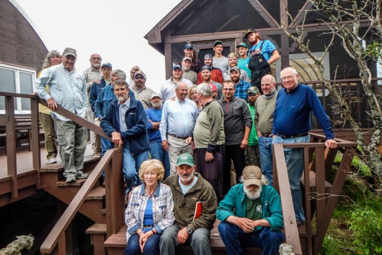 team picture of staff at Goodnews River Lodge