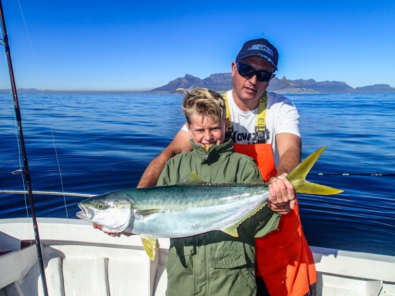 Child with first Yellowfin Tuna