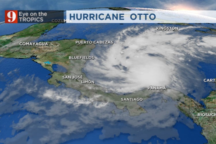 Hurricane Otto Departs Costa Rica