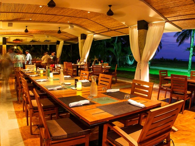 restaurant area on the big game fishing holiday