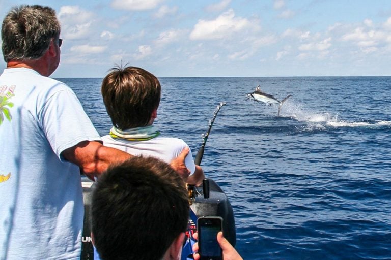 kid playing marlin