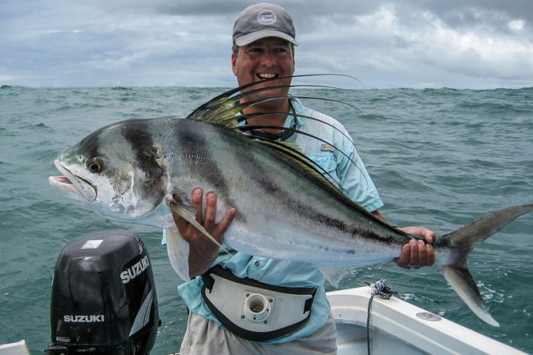 massive rooster fish caught big game fishing