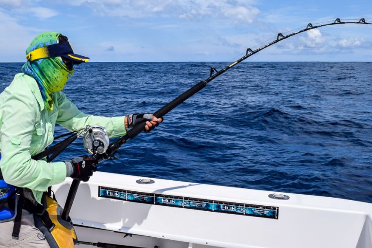 man dressed well for hot weather fishing