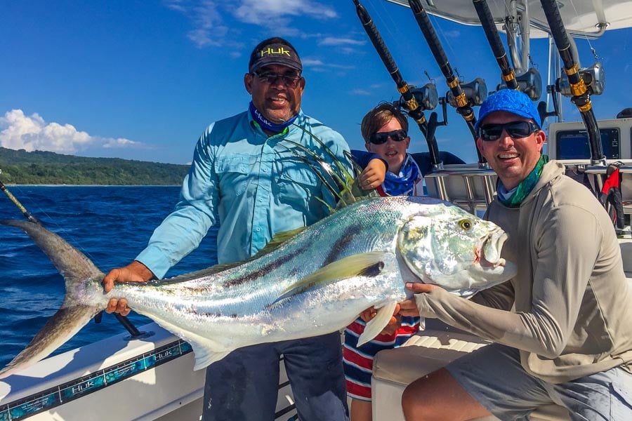 guide with a rooster fish