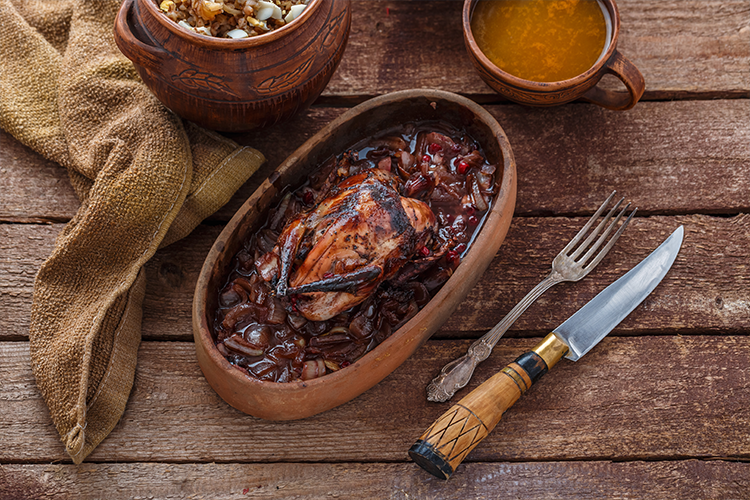 Cooked grouse