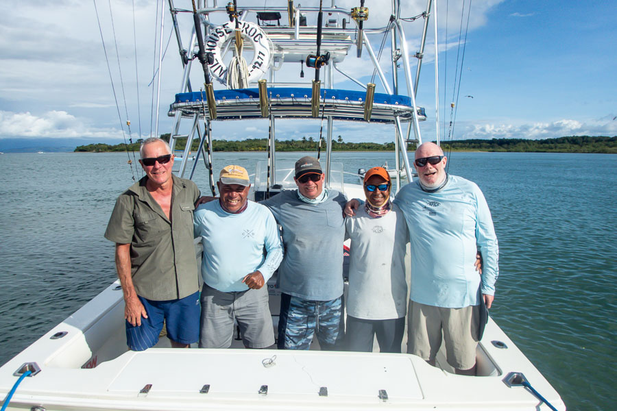 happy anglers at crocodile bay