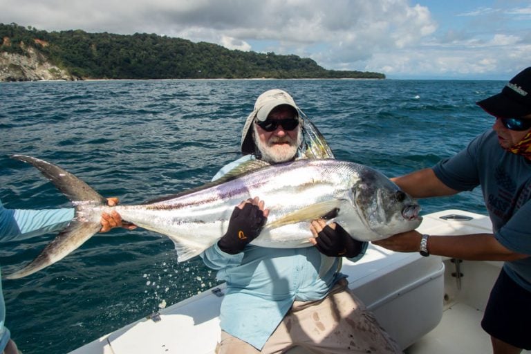 john with the biggest rooster fish
