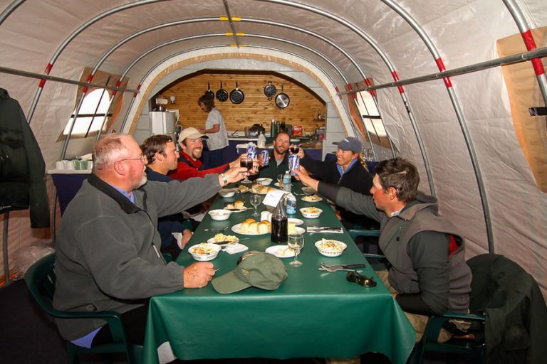 A meal in the tent