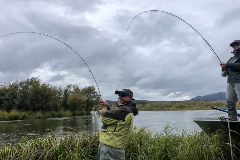 peter & tracey double hook up fishing for silvers on the goodnews river alaska