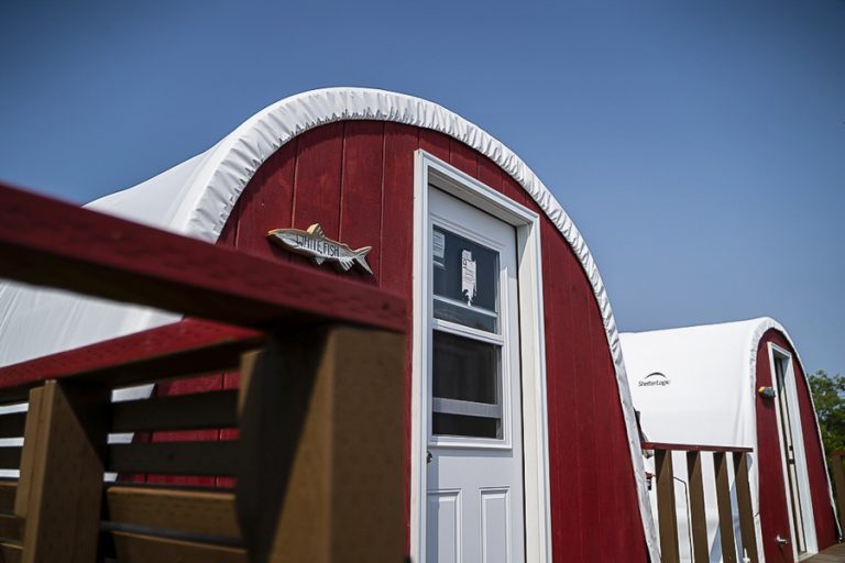 external view of the accommodation tents