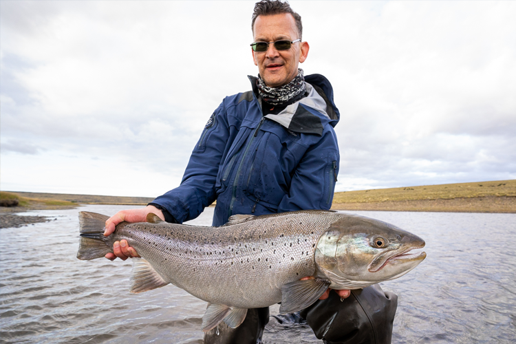 Large sea trout on the bank