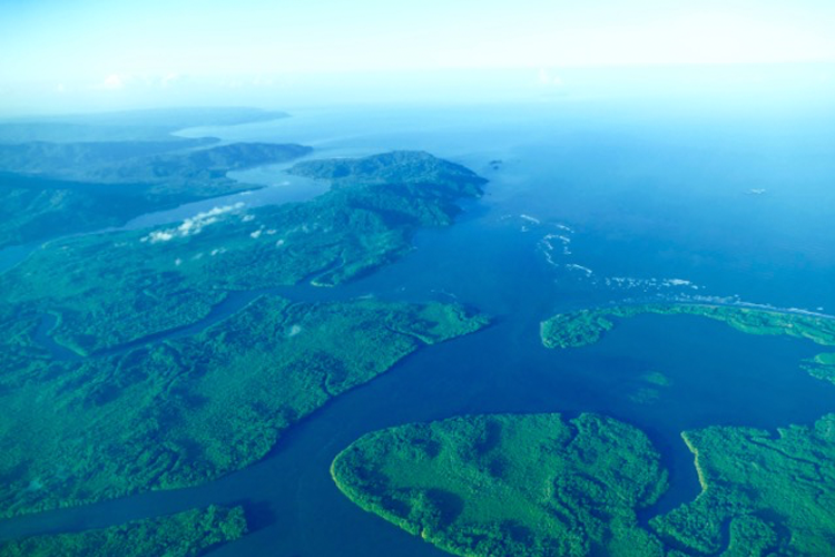 Flying over costa rica