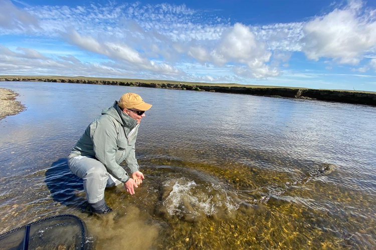 releasing fish at kau tapen