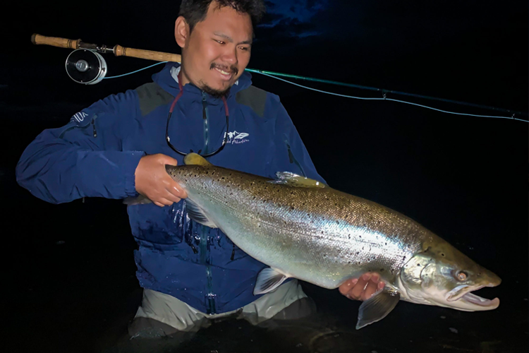 Sea trout caught at night