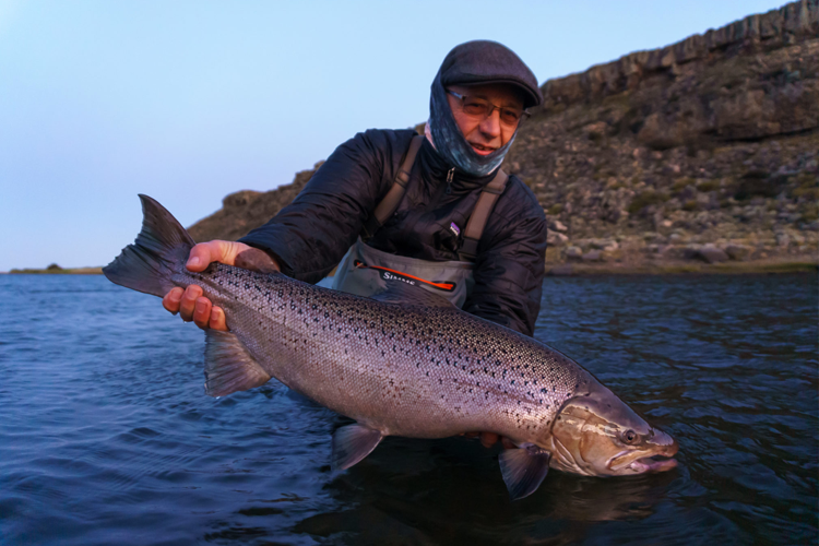 Angler with large salmon