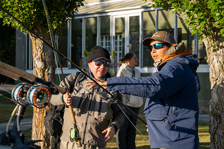 Anglers With Their Rods 