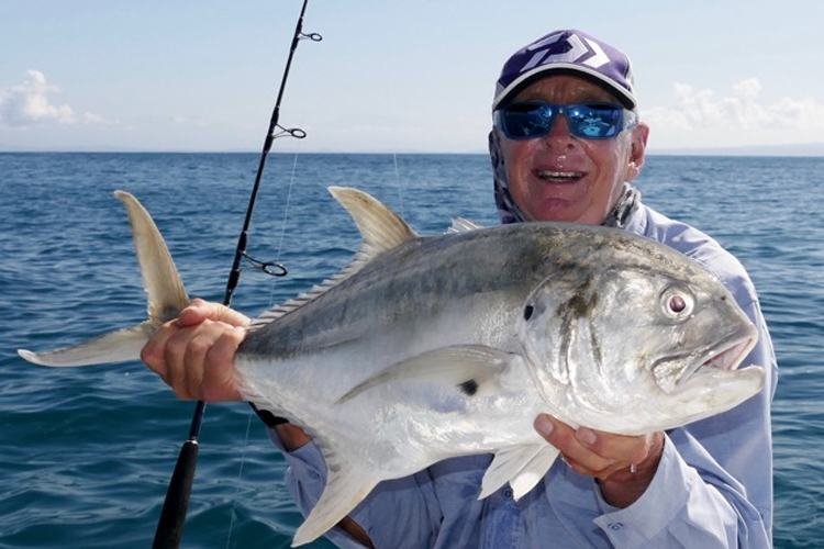 Angler with a large Jack fish