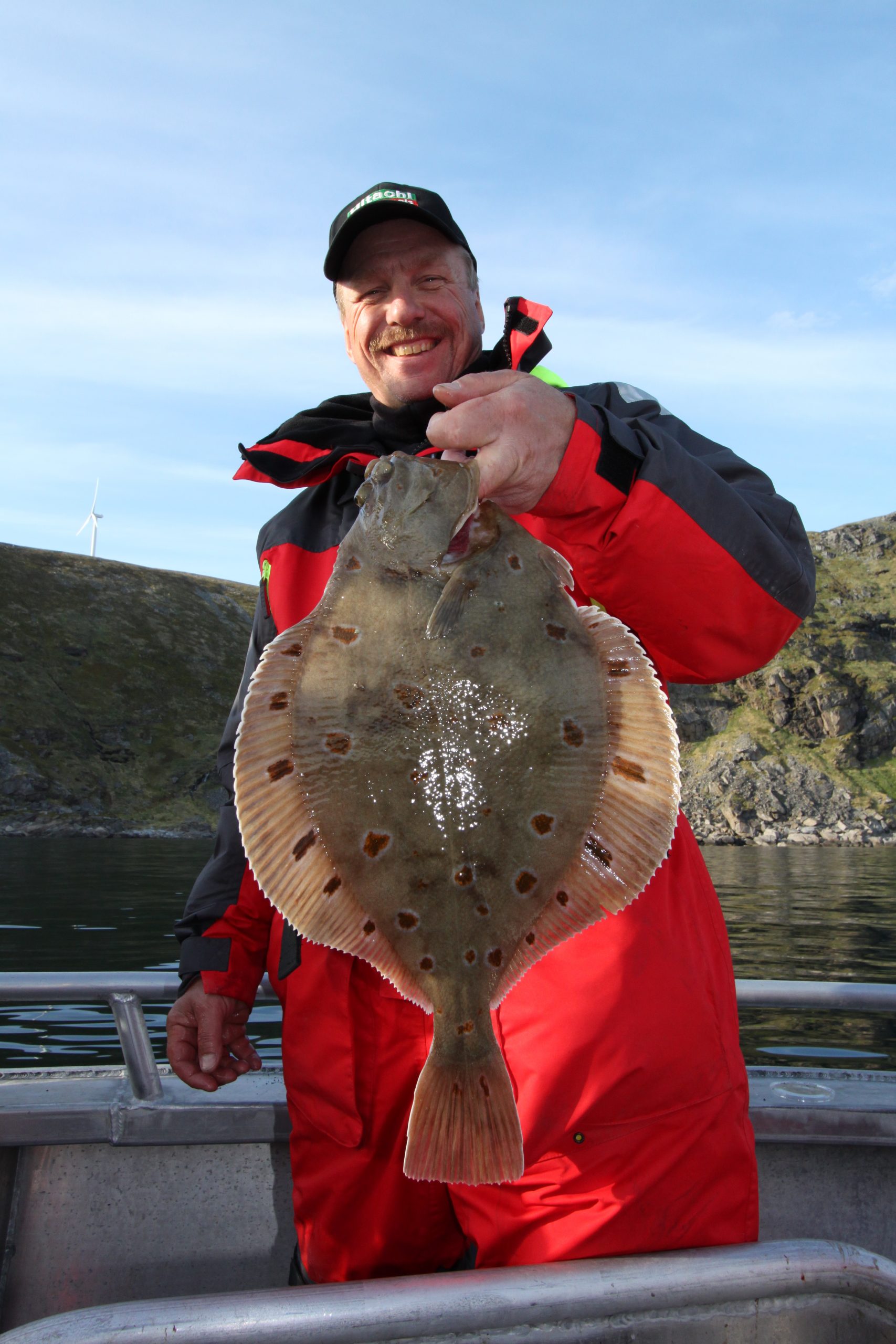 plaice fishing from a boat