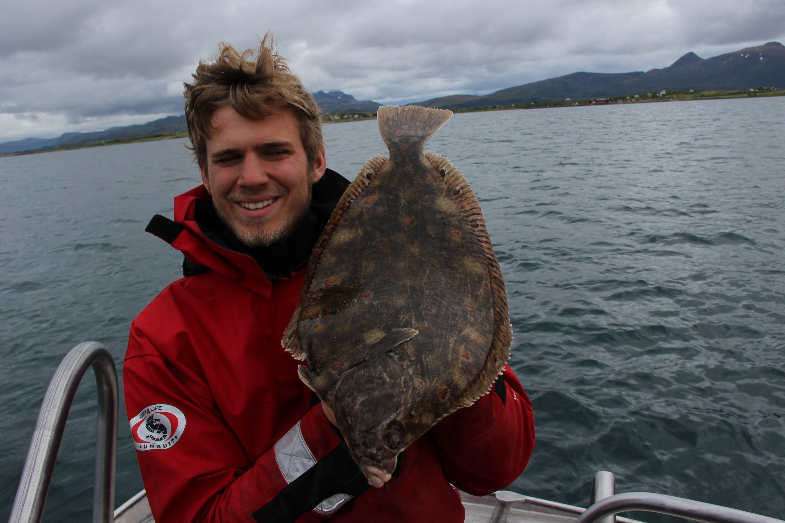 plaice fishing from a boat