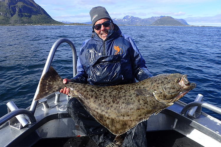 sportquest customer with halibut