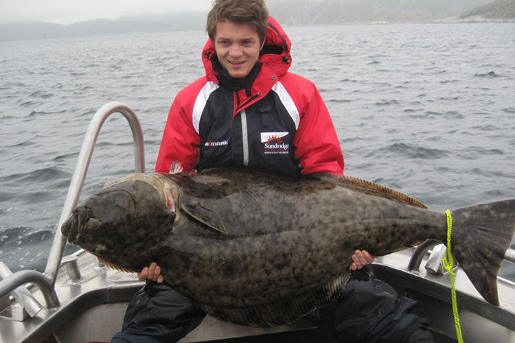 halibut with a tail rope